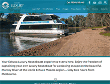 Tablet Screenshot of luxuryhouseboats.com.au